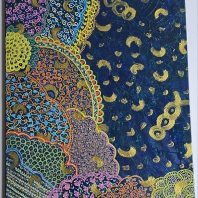 Singa Rangoli Abstract (Acrylic Paint on Canvas)